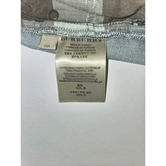 Burberry Brit Denim Jeans Mens Size 30 X 32 Straight Leg Olive Green Pockets EUC - Picture 16 of 16